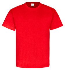 T-Shirt unifarben rot Front
