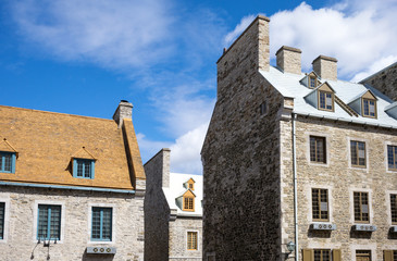 Naklejka premium Canada, Quebec, Quebec city, the old town, old house in Royal square