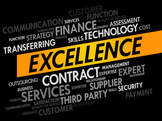 EXCELLENCE word cloud, business concept