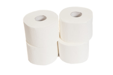 toilet paper  isolated on white background