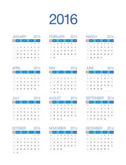 2016 European Calendar