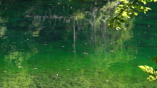 The Badersee Lake in Grainau, Garmisch-Partenkirchen, Werdenfels, Bavaria, Upper Bavaria, Germany