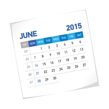 June 2015 American Calendar