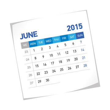 June 2015 European Calendar