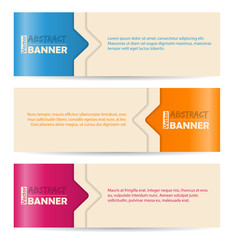 Simplistic banners with arrows