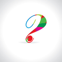 colorful question mark vector 
