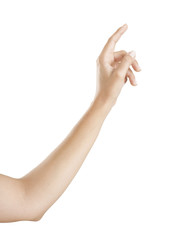 Finger zeigt auf etwas