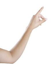 Finger zeigt nach oben