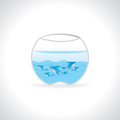 creative fishing idea concept vector illustration 