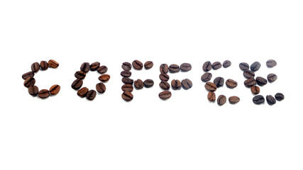 Coffee bean place coffee word 