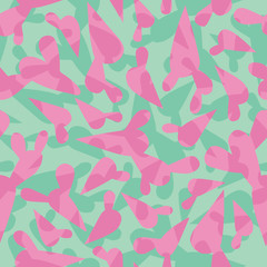 Abstract cactus background. Seamless pattern.Vector. サボテンのパターン