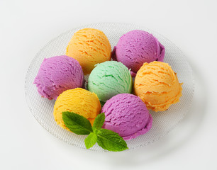 Assorted ice cream