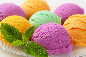 Assorted ice cream