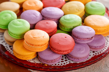 Colourful Macarons. Shallow depth of field
