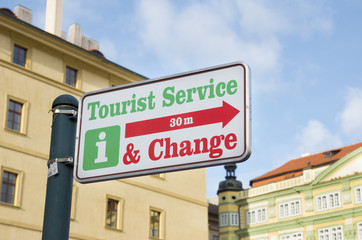 Obraz premium prague tourist information shield