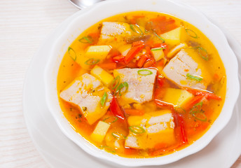 Fish soup with vegetables