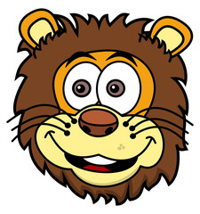 lion head smiling