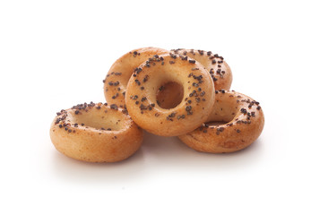 Mini ring-shaped cracknels with poppy