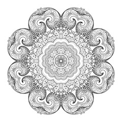 Vector Beautiful Deco Black Mandala