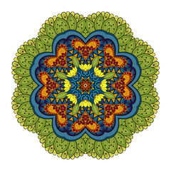 Vector Beautiful Deco Colored Mandala