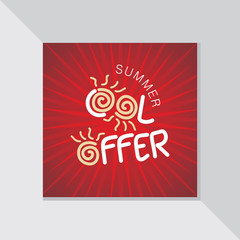 summer cool offer logo concept 