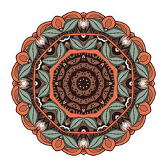 Vector Beautiful Deco Colored Mandala