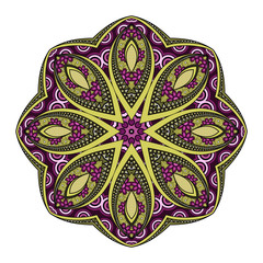 Vector Beautiful Deco Colored Mandala