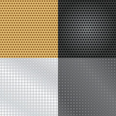 Vector set of four seamless patterns. 