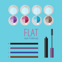 Flat eye makeup set