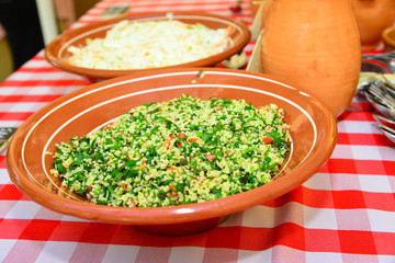 Salad bar catering, tabuleh