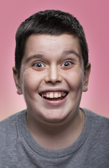 Obraz premium Hilarious smiling portrait of young kid