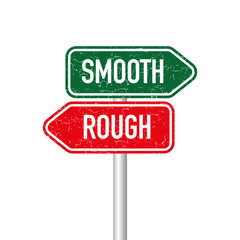 Smooth and rough signpost