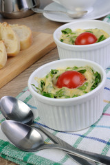 Omelet with spinach and cheese