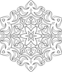 Abstract vector round lace design - mandala, decorative element