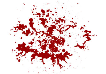 abstract splatter red color  background,illustration isolate