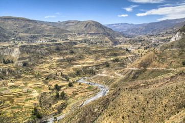 Terraces at the Colca Canyon near Arequipa, Peru
