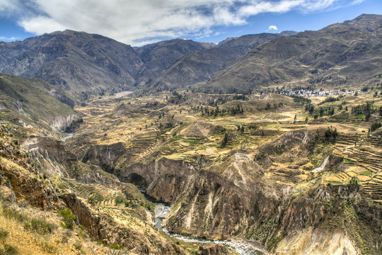 Terraces at the Colca Canyon near Arequipa, Peru

