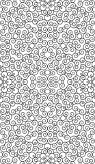 Rich decorated calligraphic outlined stroke monochrome seamless