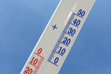 Thermometer in a hot day