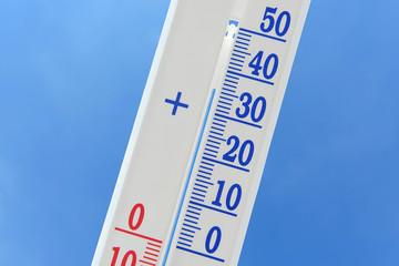 Thermometer in a hot day