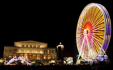 Cercles muraux Théâtre Opéra de Leipzig avec marché de Noël