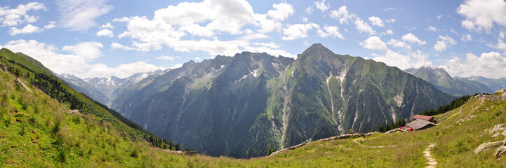 Panoramafoto Zillertaler Alpen