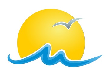 Logo of the sun and sea.