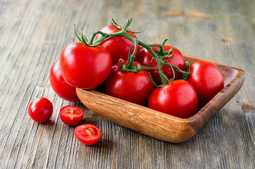 Fresh ripe organic tomatoes
