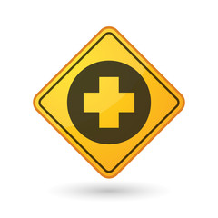 Awareness sign with  a pharmacy sign