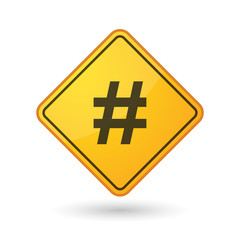 Obraz premium Awareness sign with a hash tag