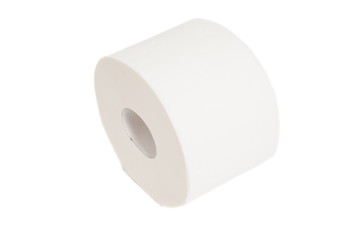 Simple toilet paper on white background