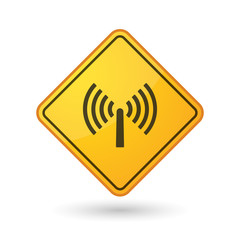 Awareness sign with  an antenna