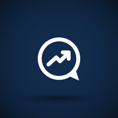 Infographic chart icon vector graph market business