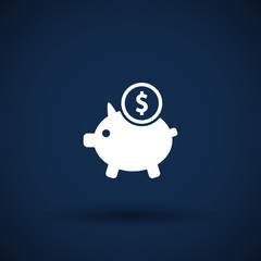 Piggy icon bank economy coin money piggy savings